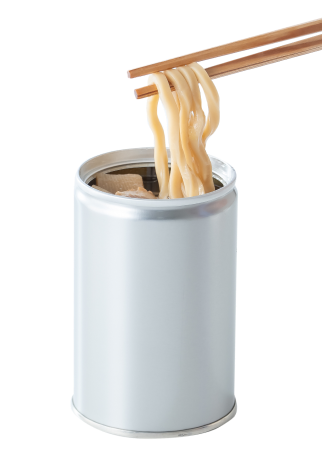 ラーメン缶の箸あげイメージ